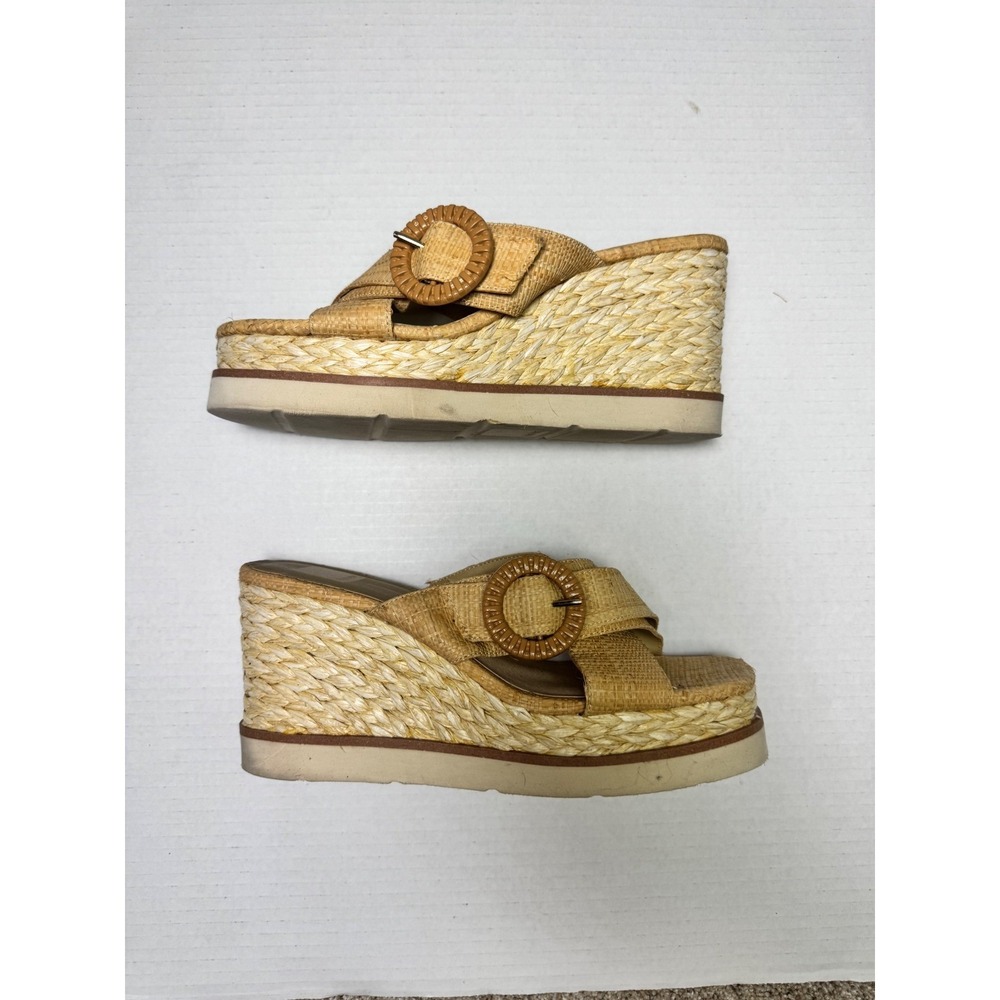 Dolce Vita Lisbet Wedge Sandel Light Natural Raffia 9.5 Coastal boho - Picture 2 of 8